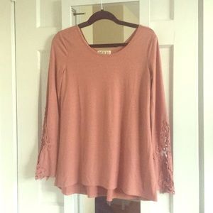 Dusty Pink Embroidered Top